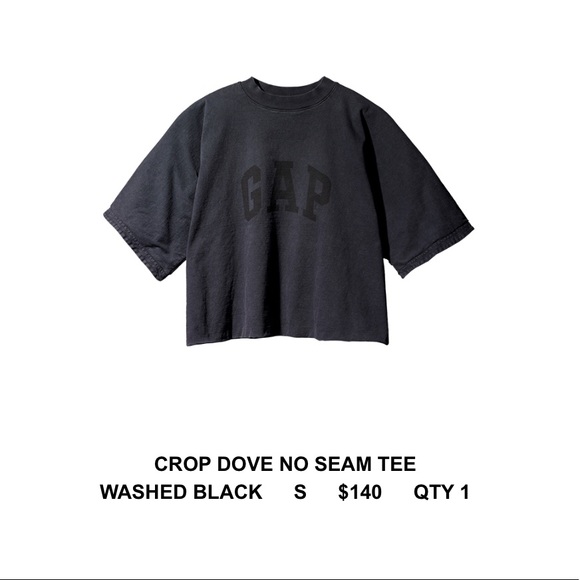 YEEZY GAP ENGINEERED BY BALENCIAGA DOVE NO SEAM TEE unisex size XS (v oversized) - Picture 5 of 6